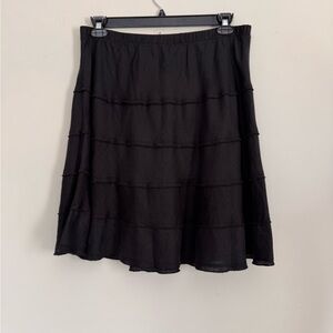 Elegant Black Tiered Skirt